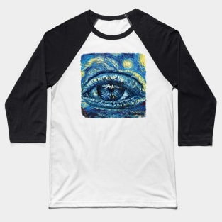 Illuminati Eye Van Gogh Style Baseball T-Shirt